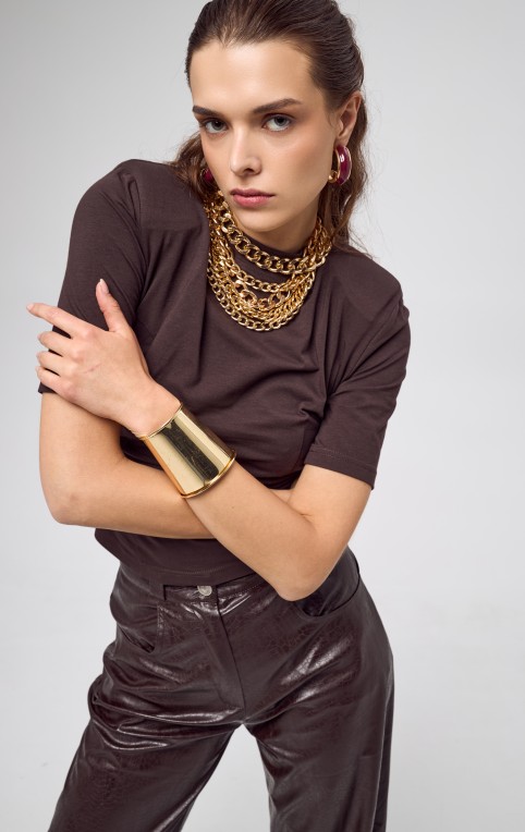 T-shirt with shoulders Milk